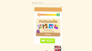 Puzzledom  Shikaku  Novice A Level 1  50  Walkthrough [upl. by Mychal]