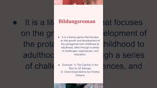 What is Bildungsroman shorts literature englishliterature englishvocabulary ugcnetenglish [upl. by Fawna]