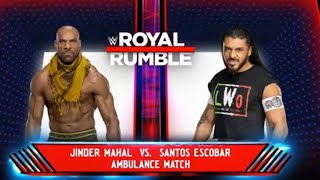 Jinder Mahal vs Santos Escobar Ambulance match Wwe2k24 [upl. by Nylodnewg698]