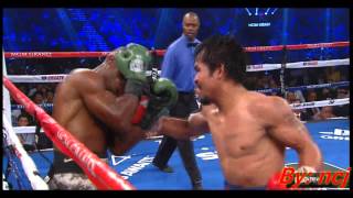 Pacquiaos 10punch combo in round 7 against Bradley [upl. by Htrow]