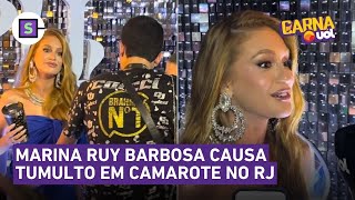 Marina Ruy Barbosa causa tumulto ao chegar na Sapucaí e desabafa sobre frio na barriga [upl. by Lebna]