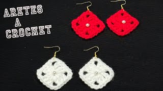 PASO A PASO PARA TEJER ARETES A CROCHET [upl. by Revkah]