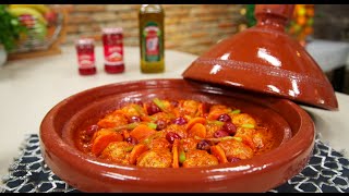 Choumicha  Tajine de boulettes de merlan  شميشة  كرات سمك الغبر بالجزر و الزيتون [upl. by Tonkin789]