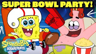 FULL EPISODE SpongeBob Throws a Super Bowl Party 🏈🎉 w Patrick  SpongeBob [upl. by Adniral]