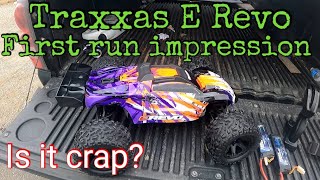 Traxxas ERevo 20 first run and first impressions [upl. by Ninnette]