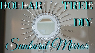 DIY DOLLAR TREE SUNBURST MIRROR  PINTEREST INSPIRED  PETALISBLESS🌹 [upl. by Greysun914]