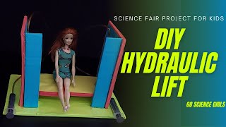 DIY Easy Hydraulic Lift  Science Fair Project for Kids [upl. by Aryahay]