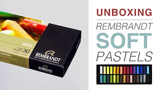 Rembrandt Soft Pastels 30 half length set unboxing  SketchingFineArt [upl. by Itisahc]