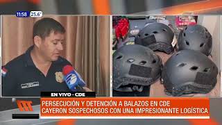 Persecución y detención a balazos en Ciudad del Este [upl. by Ilajna]