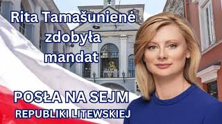 Rita Tamašunienė z AWPLZCHR wybrana na litewskiego posła [upl. by Salisbarry]