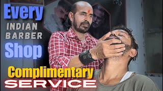 Head Massage was a complimentary service for everyone who get hair cut on Indian Barber Shop  Asmr [upl. by Ynad541]