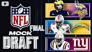 Final 2024 NFL Mock Draft 1st RD [upl. by Diehl]