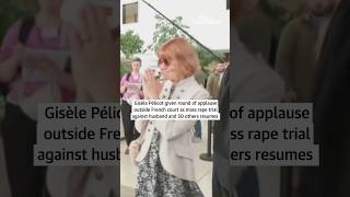 Gisèle Pélicot applauded outside French court as mass rape trial resumes [upl. by Pen]