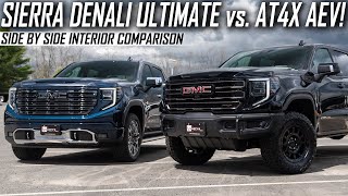 2023 Sierra Denali Ultimate vs Sierra AT4X  Full Interior Comparison [upl. by Drarrej]