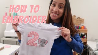 HOW TO EMBROIDER Embroidering an Applique on a Shirt Embroidery Business Etsy Seller [upl. by Anilas]