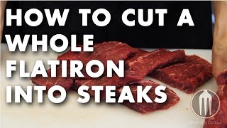 How to Cut a Whole Flatiron into Steaks Tutorial Video [upl. by Llemart]