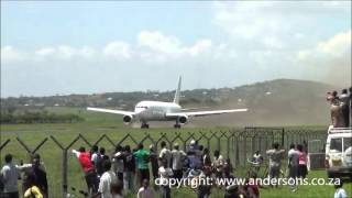 Record short takeoff by a 767300 in Arusha Tanzania [upl. by Eppesiug749]