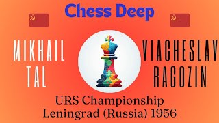 Mikhail Tal vs Viacheslav Ragozin URS Championship Leningrad Russia 1956 [upl. by Powder]