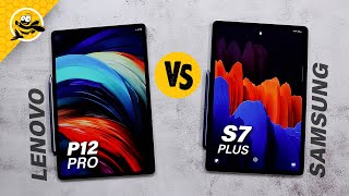 Lenovo Tab P12 Pro vs Galaxy Tab S7 Plus  Best Android Tablets [upl. by Ecyob]