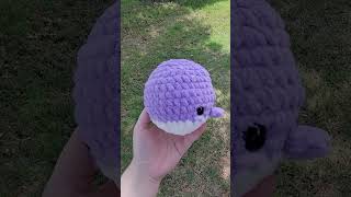 Purple Whale Crochet Amigurumi  Crocheted Plushie [upl. by Saturday]