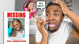 Going MISSING For 24 HOURS Prank On Boyfriend BAD IDEA [upl. by Ahgem323]