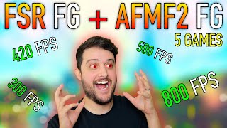 FSR Frame Generation  AFMF2 FG  INSANITY [upl. by Amos]