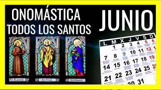 Calendario de Santos Junio 2022  Santoral Católico por días  Santo de Hoy  Onomástica [upl. by Mortimer]