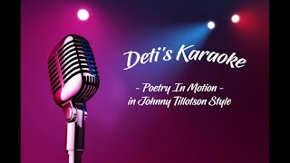 Poetry In Motion  Johnny Tillotson  Karaoke [upl. by Farl]