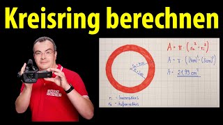 Kreisring berechnen – ganz einfach erklärt von Lehrerschmidt [upl. by Winchester]