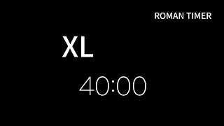 Roman 40 Minute Timer  Roman XL [upl. by Meerak]