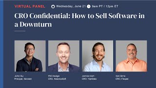 CRO Confidential How to Sell Software in a Downturn [upl. by Trebor]