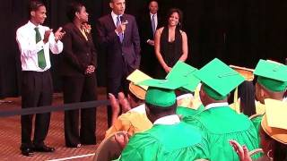 President Obama Surprises Booker T Washington Graduates [upl. by Aita864]