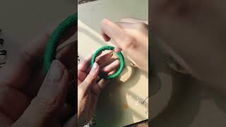 Very simple and easy bangles craft ideas youtubeshorts bangles  gotapatti  green woodbangles [upl. by Venable3]