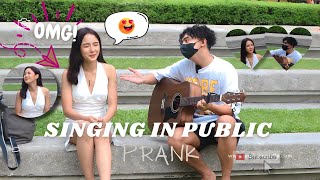 SINGING IN PUBLIC FOR STRANGERS PRANK😱BGC BEST REACTIONS Nothing’s gonna change…🤣🎶 [upl. by Ardnak]