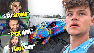 Streamers React To Jack Doherty’s McLaren Crash Adin Ross penguinz0 xQc [upl. by Llenrep]