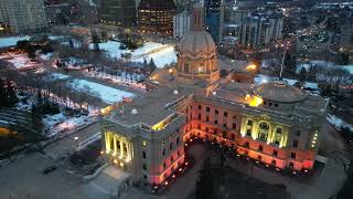 Edmonton Alberta Winter Drone Footage 4K60fps February 2023 [upl. by Gnaw]