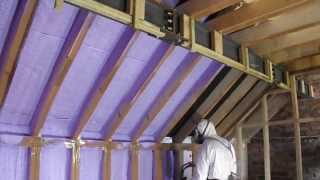 Kenilworth Loft Conversion Spray insulated with Basf Walltite Vid 1 [upl. by Caroline231]