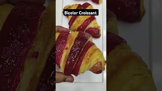 Bicolor Croissant croissant eggless croissantrecipe baking pastry [upl. by Anwahsak133]