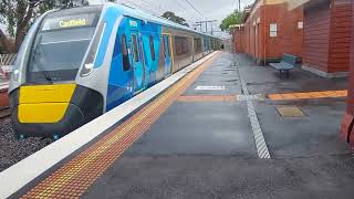 Oakleigh and Caulfield station trains Rainy Saturday Melbourne [upl. by Sudaorb]