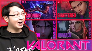 THESE CINEMATICS ARE DOPE  Valorant Cinematic Reaction [upl. by Ahcas]