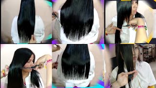 How To Cut V Shape Layered Haircut  very long layer haircut  layer haircut 2024 longhaircut [upl. by Ellevehc676]