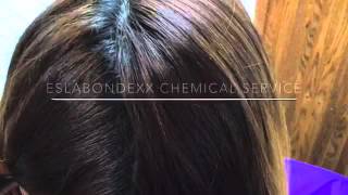 Chemical treatment using eslabondexx with nouvelle hair colorand adding extensions [upl. by Hallette]