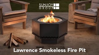 Sunjoy Smokeless Wood Burning Fire Pit  Best Smokeless Fire Pit to Buy [upl. by Blatt]