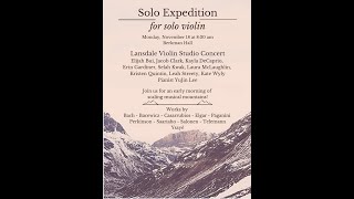 Solo Expedition for Solo Violin A Lansdale Violin Studio Concert [upl. by Nwad498]