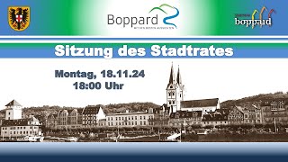 Sitzung des Stadtrats Boppard am 18112024 [upl. by Yeliac]