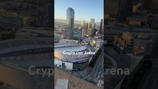 Sunset over DTLA the Los Angeles Convention Center and Cryptocom Arena [upl. by Atteiram983]