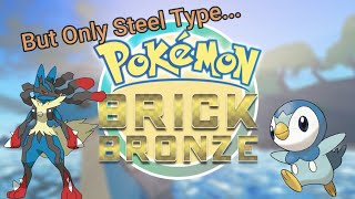 Pokémon Brick Bronze But I Can Only Use Steel Type Pokemon [upl. by Leschen]