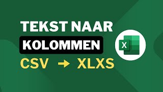 Hoe een CSVbestand omzetten naar een Excelbestand met Tekst naar Kolommen in Excel [upl. by Clea555]