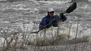 petersburg illinois kayaking sangamon river dam cold winter kayakers in flood waters [upl. by Adnael]