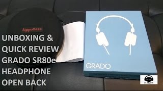 UNBOXING AND QUICK REVIEW GRADO SR80e HEADPHONE OPEN BACK INDONESIA [upl. by Geraud159]